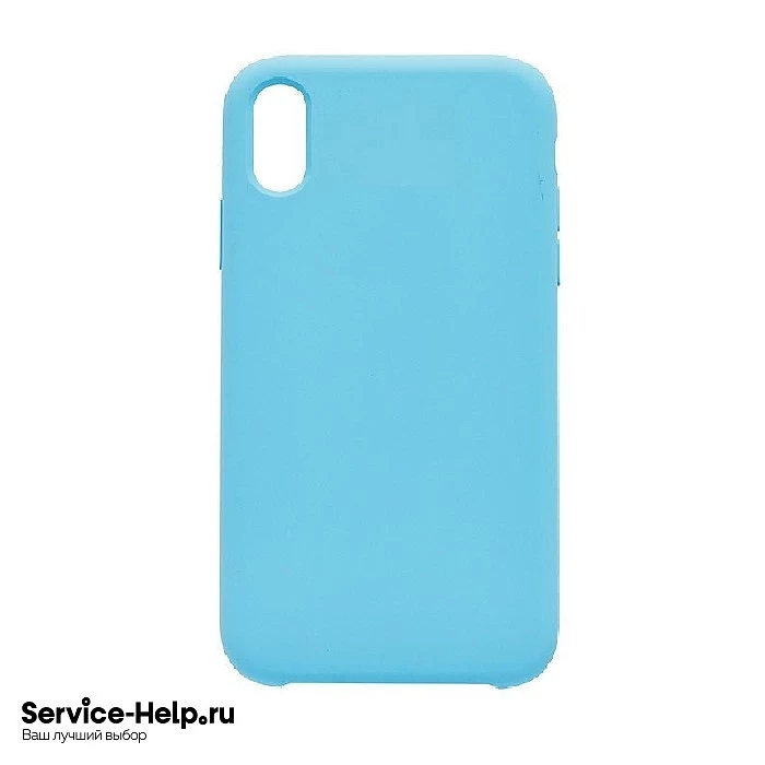 Чехол Silicone Case для iPhone X / XS (голубой) без логотипа №16 COPY AAA+* купить оптом