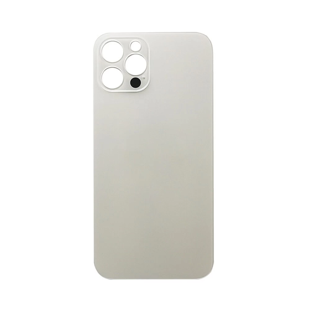 Задняя крышка для iPhone 12 PRO MAX (белый) (ув. вырез камеры) + (СЕ) + логотип ORIG Завод купить оптом