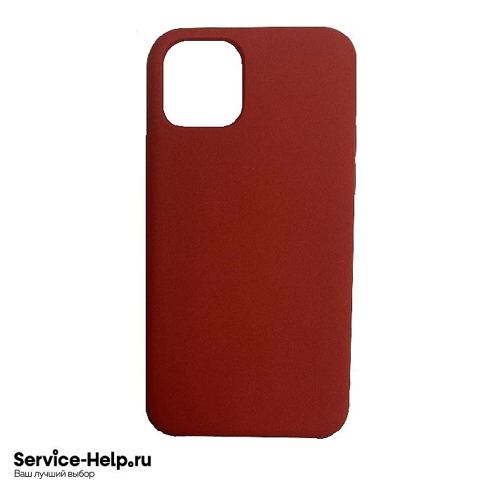 Чехол Silicone Case для iPhone 12 PRO MAX (тёмно-красный) закрытый низ №33 COPY AAA+ купить оптом