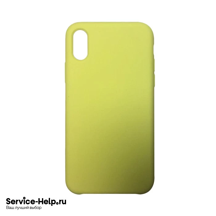 Чехол Silicone Case для iPhone X / XS (жёлтый неон) без логотипа №32 COPY AAA+* купить оптом