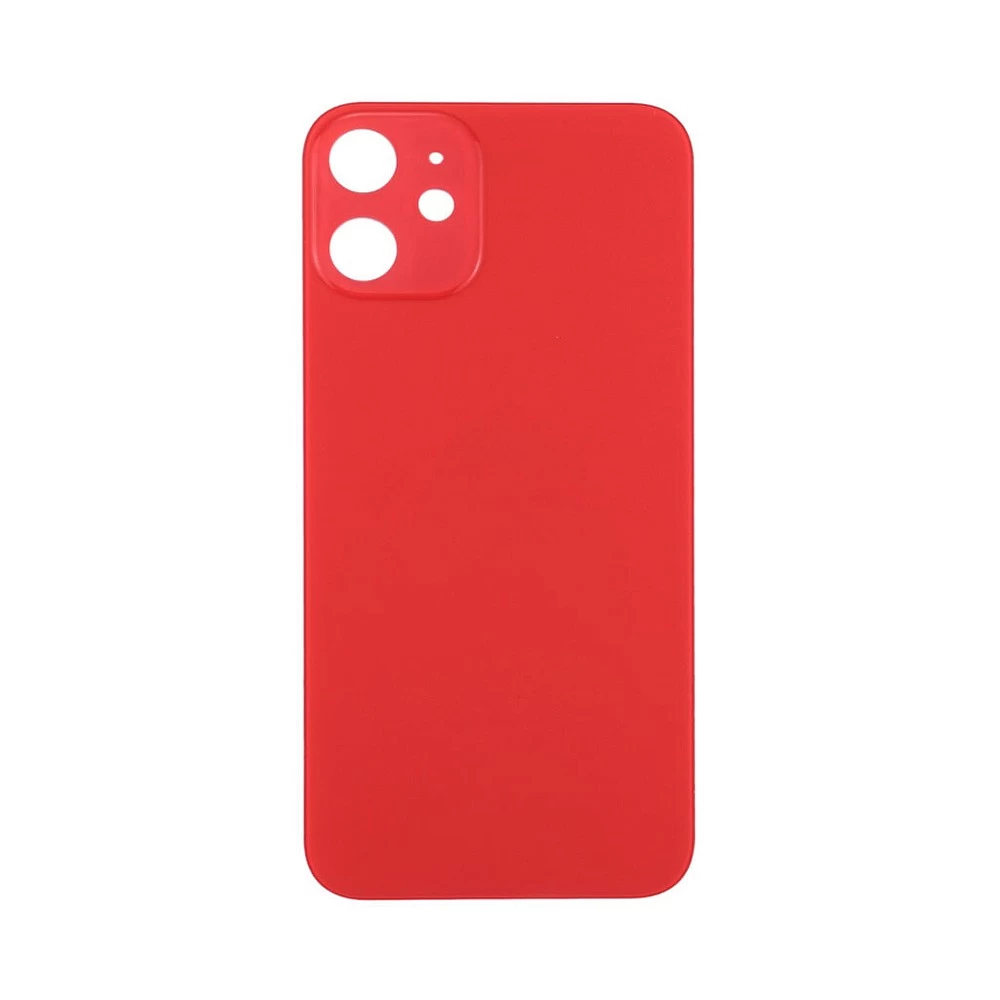 Задняя крышка для iPhone 12 (красный) (ув. вырез камеры) + (СЕ) + логотип ORIG Завод купить оптом