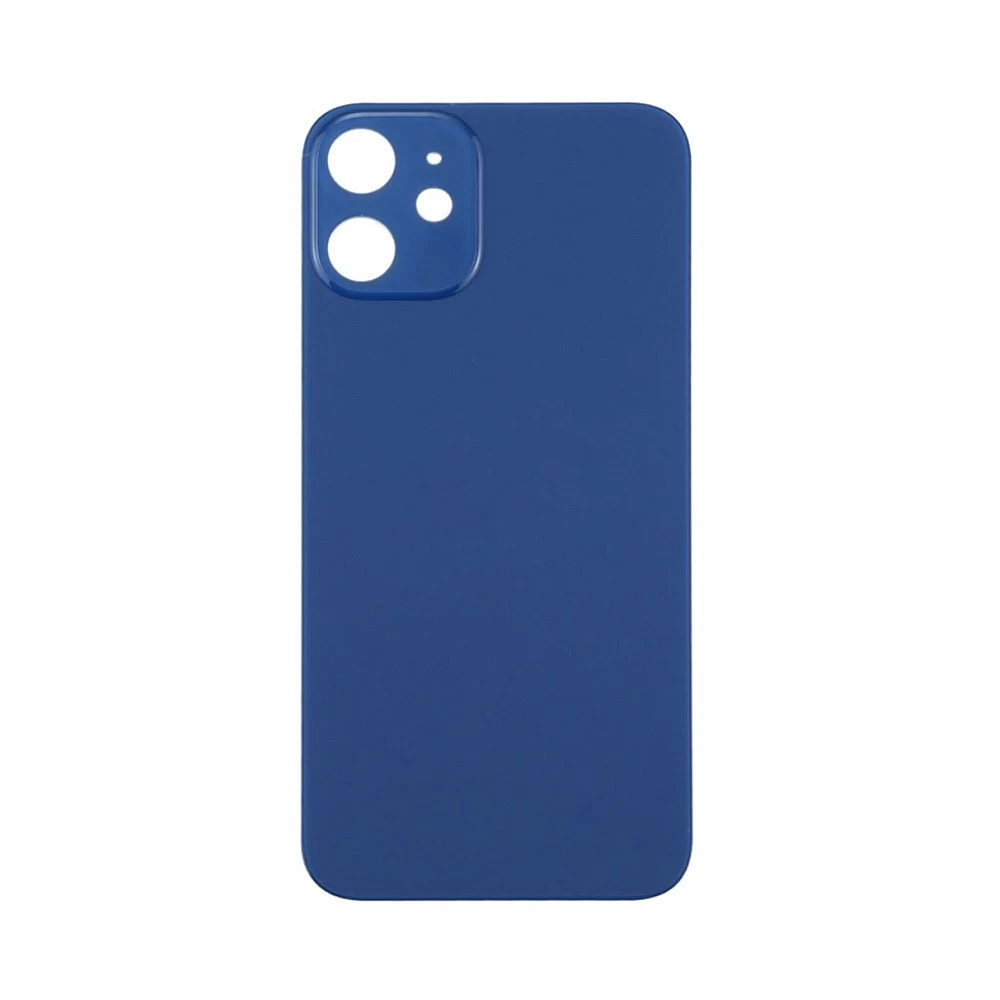 Задняя крышка для iPhone 12 (синий) (ув. вырез камеры) + (СЕ) + логотип ORIG Завод купить оптом