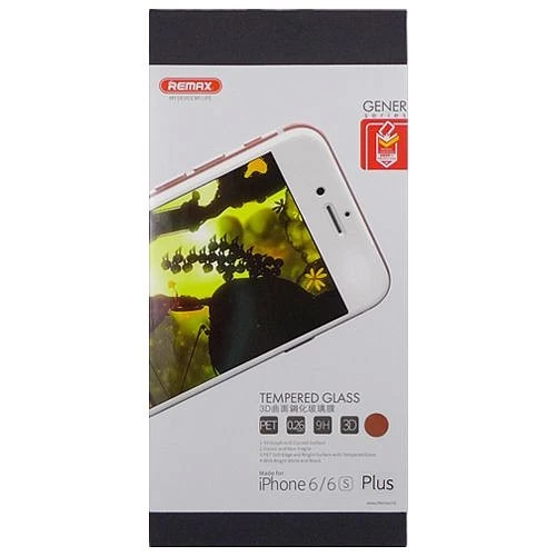 Стекло защитное для iPhone 6 Plus/6S Plus закалённое 0,26мм 3D (красный) Remax	*	 купить оптом