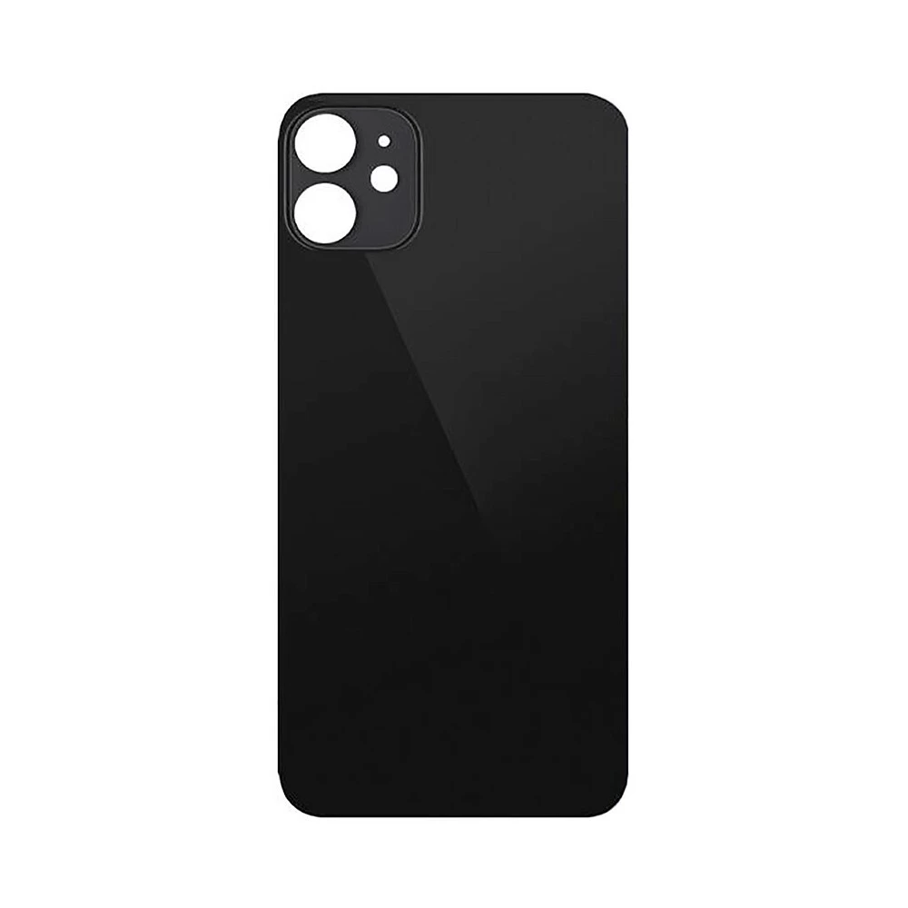Задняя крышка для iPhone 11 (чёрный) (ув. вырез камеры) + (СЕ) + логотип ORIG Завод купить оптом