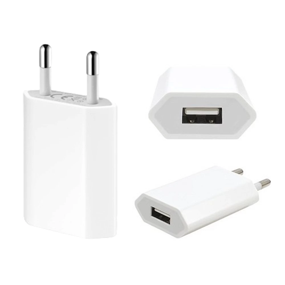 Сетевое зарядное устройство для iPhone (USB) 5W, 1A (белый) (без упаковки) ORIG Завод  купить оптом