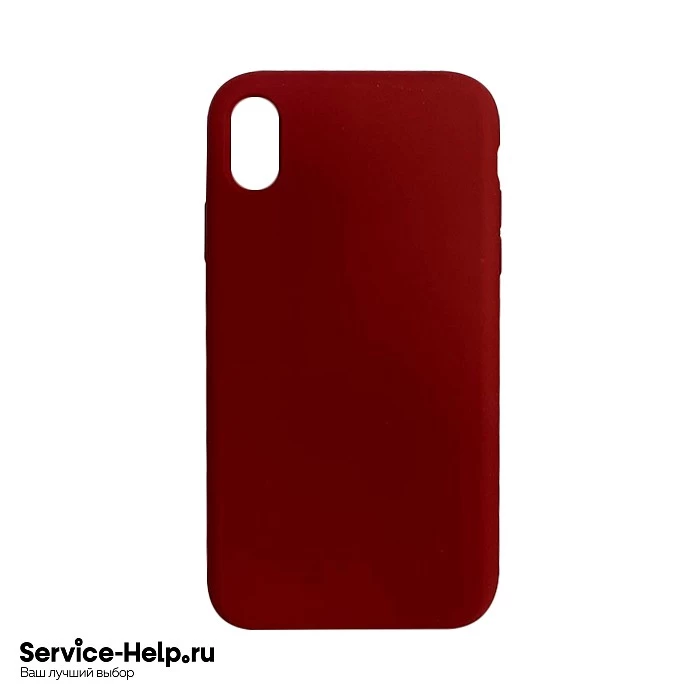 Чехол Silicone Case для iPhone XR (тёмно-красный) без логотипа №33 COPY AAA+* купить оптом
