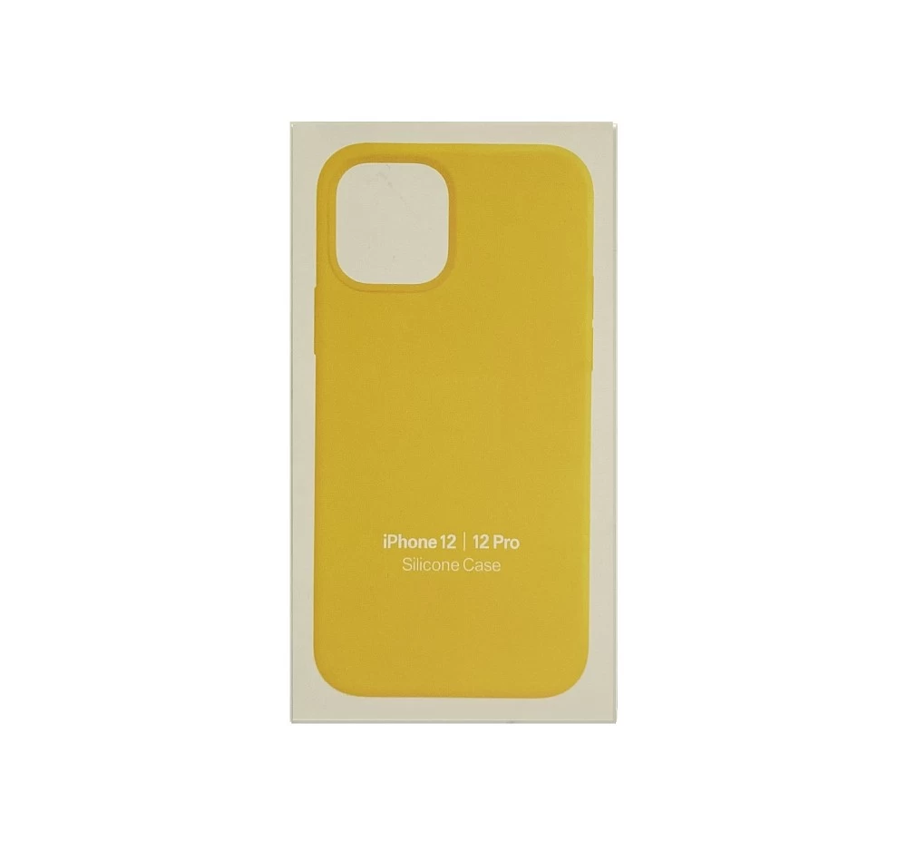 Чехол Silicone Case для iPhone 12 / 12 PRO (с анимацией) (жёлтый) №9 ORIG Завод* купить оптом