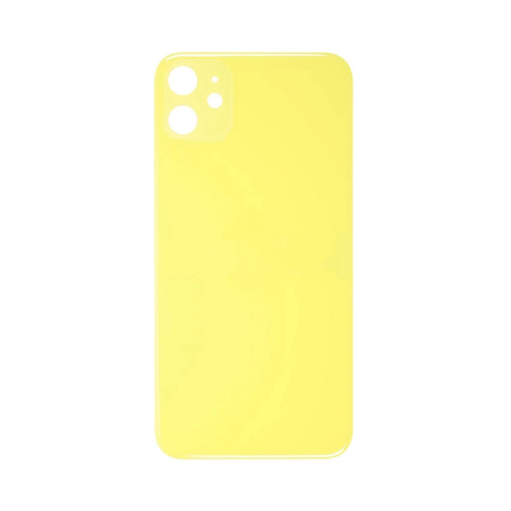 Задняя крышка для iPhone 11 (жёлтый) (ув. вырез камеры) + (СЕ) + логотип ORIG Завод купить оптом