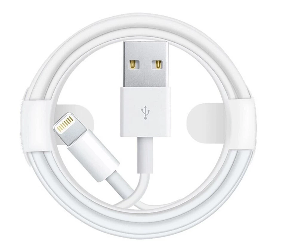 Кабель для iPhone lightning - USB "Foxconn" (кругл. смотка) 1метр (белый) COPY AAA+ купить оптом