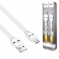 Кабель Micro USB - USB (U14) Hoco Steel man Charging длина 1,2м (белый)* - Service-Help.ru