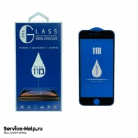Стекло защитное 11D для iPhone 7/8/SE2 (чёрный) с защитой динамика от пыли - Service-Help.ru