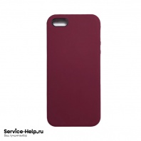 Чехол Silicone Case для iPhone 5 / 5S / SE (бордовый) без логотипа №52 COPY AAA+ - Service-Help.ru
