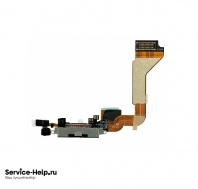 Нижний шлейф (разъём зарядки) для iPhone 4 (чёрный) COPY AAA+ * - Service-Help.ru