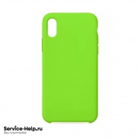 Чехол Silicone Case для iPhone X / XS (кислотный лайм) без логотипа №60 COPY AAA+ - Service-Help.ru