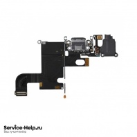 Нижний шлейф (разъём зарядки) для iPhone 6 (чёрный) ORIG 1в1 - Service-Help.ru