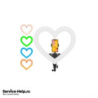 Лампа кольцевая светодиодная "Multi Color 19 INCHES-RGB Heart" (чёрный) - Service-Help.ru
